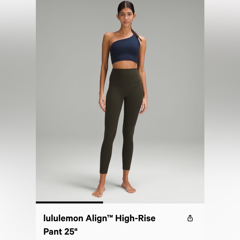 25” Align leggings in Dark Olive
